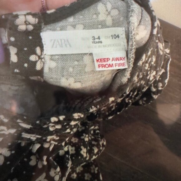 Floral Black and White Kids Top - Picture 2 of 3